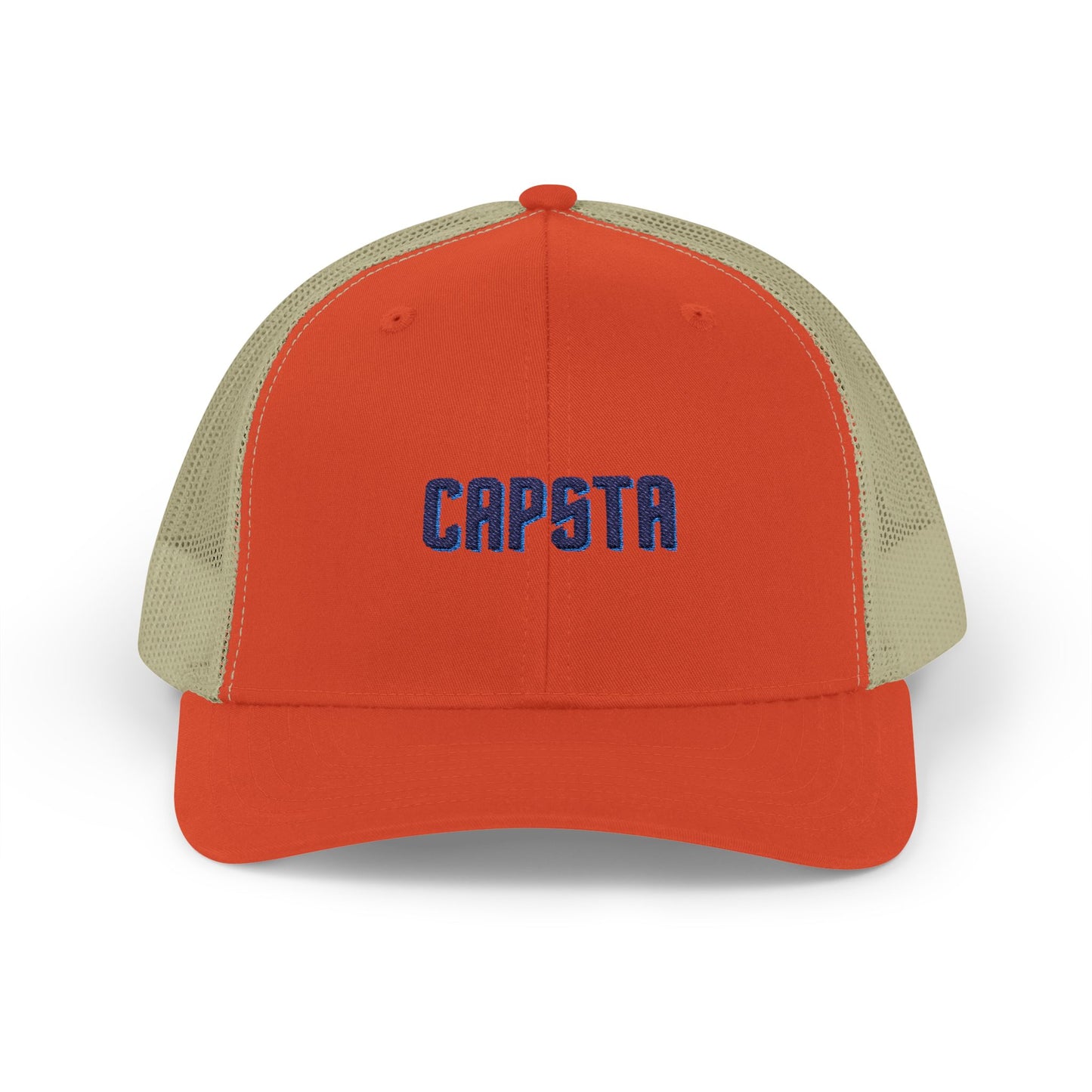 Trucker Hat with CAPSTA Embroidery, Adjustable Snapback Cap for Casual Wear