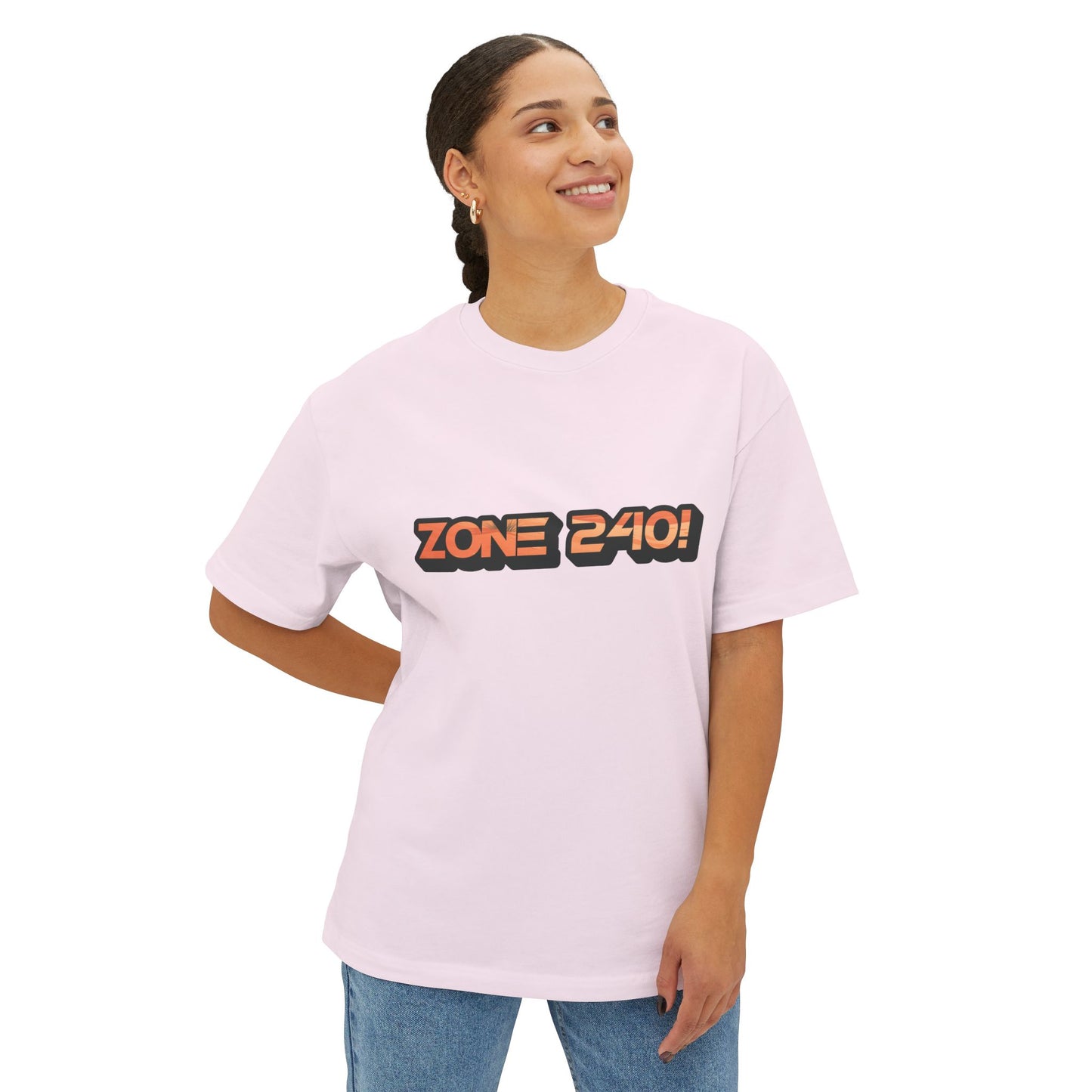 Retro Zone 240! Unisex Oversized Tee, Vintage Graphic Tee
