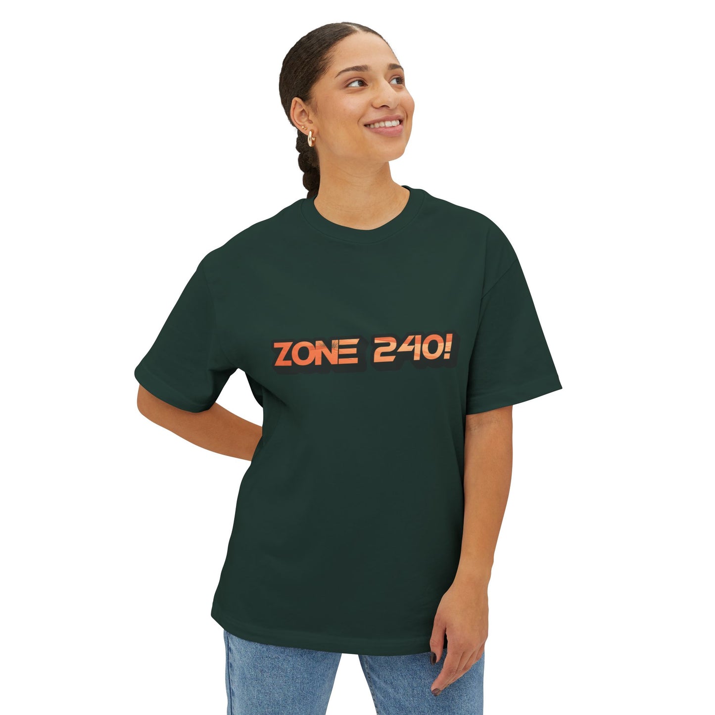 Retro Zone 240! Unisex Oversized Tee, Vintage Graphic Tee
