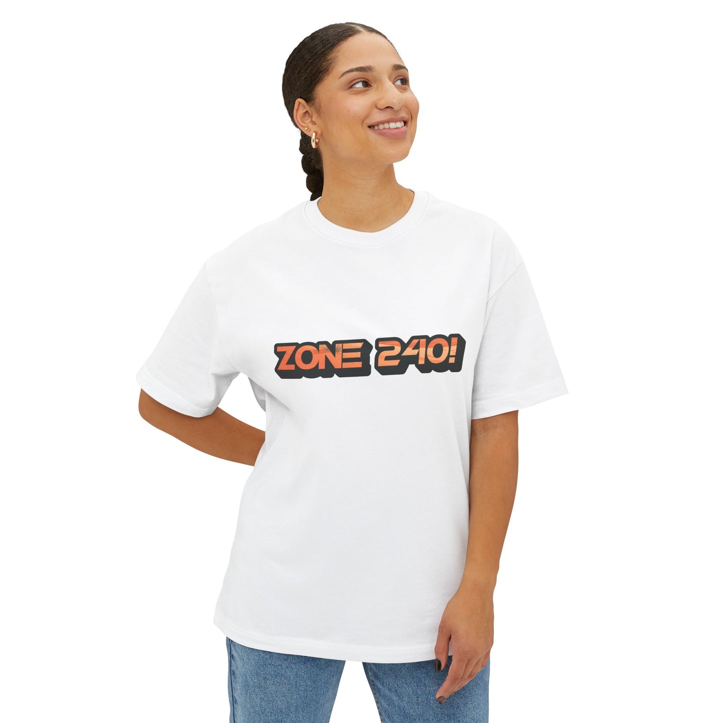 Retro Zone 240! Unisex Oversized Tee, Vintage Graphic Tee