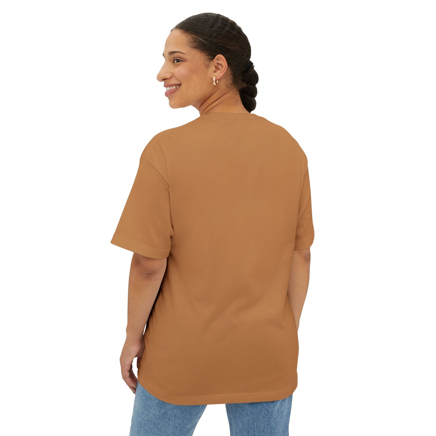 Unisex Oversized Boxy Tee with Coffee Quote - Cozy Streetwear, Casual Everyday Style!